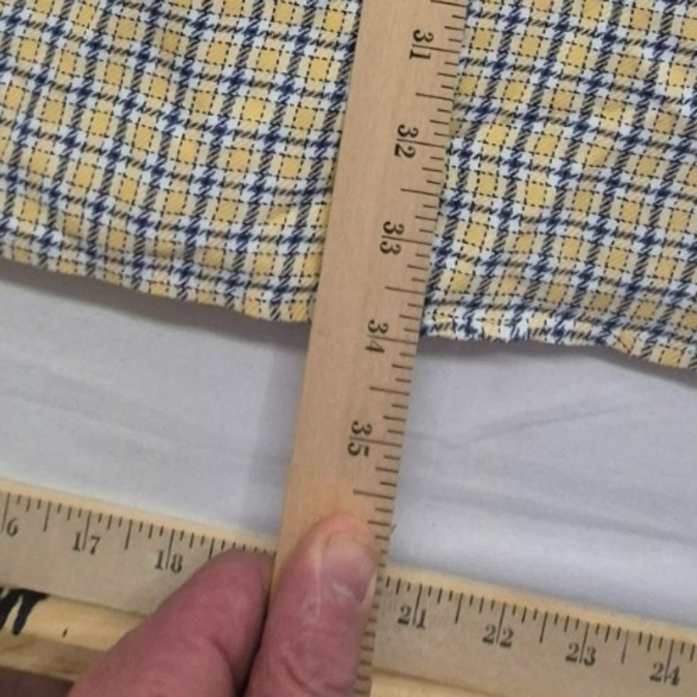VTG Eddie Bauer AKA men's yellow plaid long sleever button up shirt XLT‎ Cotton - Picture 11 of 13